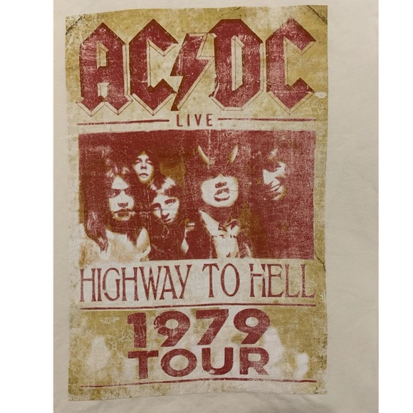 NWT ACDC Highway to Hell 1979 Tour Graphic T-Shirt - VINTAGE - Size Small - Picture 4 of 4